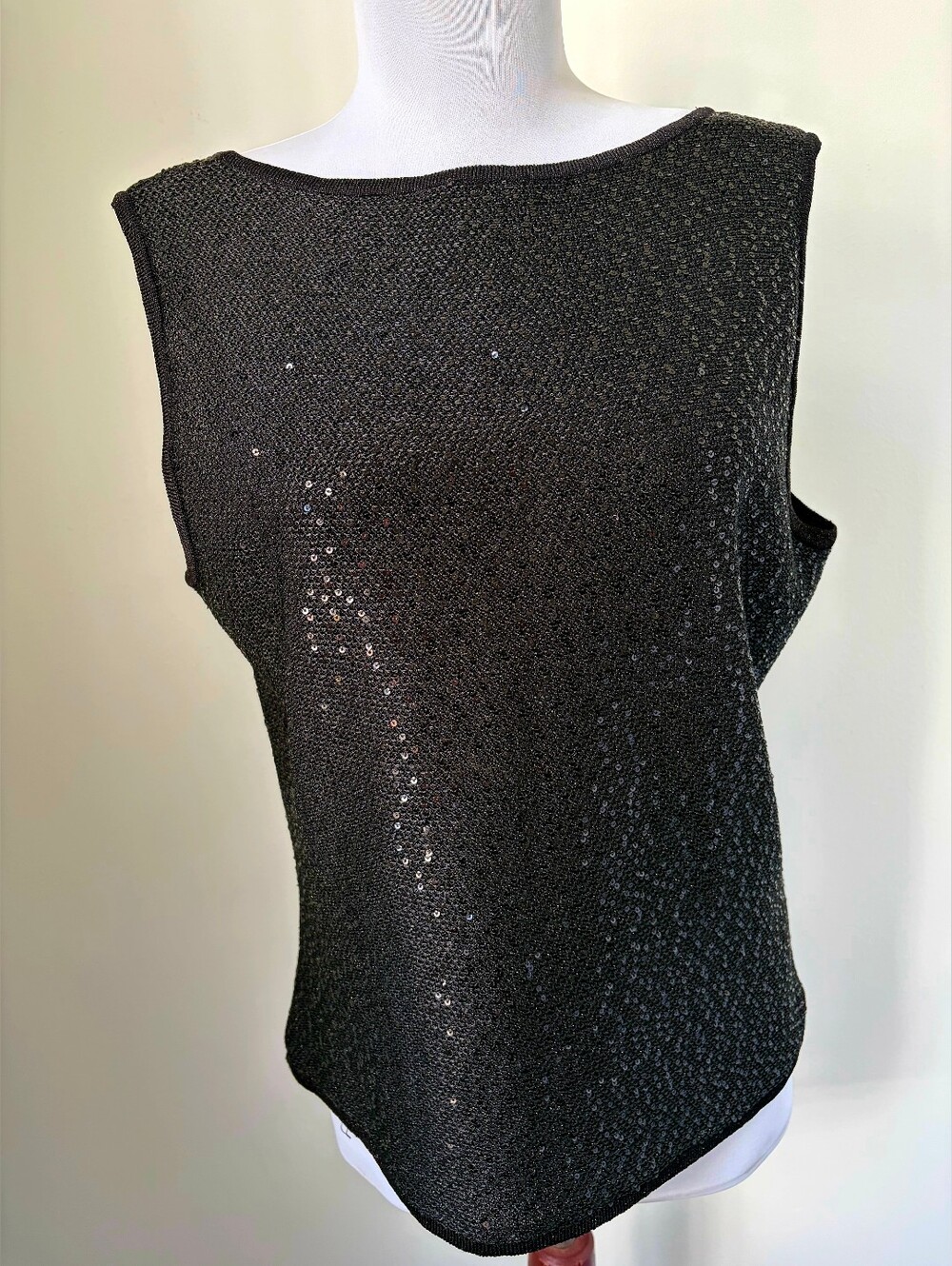 St. John Sequin Knit Shell Tank